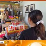 สาวแก้บนฤาษีพ่อปู่เพชรดำ หลังรอดคดีรถชน ก่อนเขย่าเซียมซีได้เลขแม่น ๆ